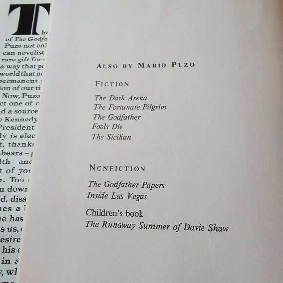 The Fourth K By Mario Puzo First Edition Hardcover Novel 1990 Political Thriller - Picture 5 of 10